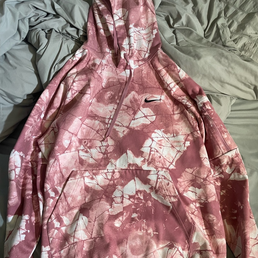 Nike Rose and Ivory Tie-Dye Hoodie
